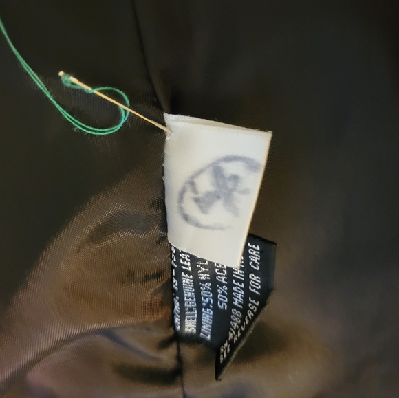 Rare Vintage Avant Garde Korean Made Oversized 100%  Leather Trench Coat Size 4 - Picture 12 of 16